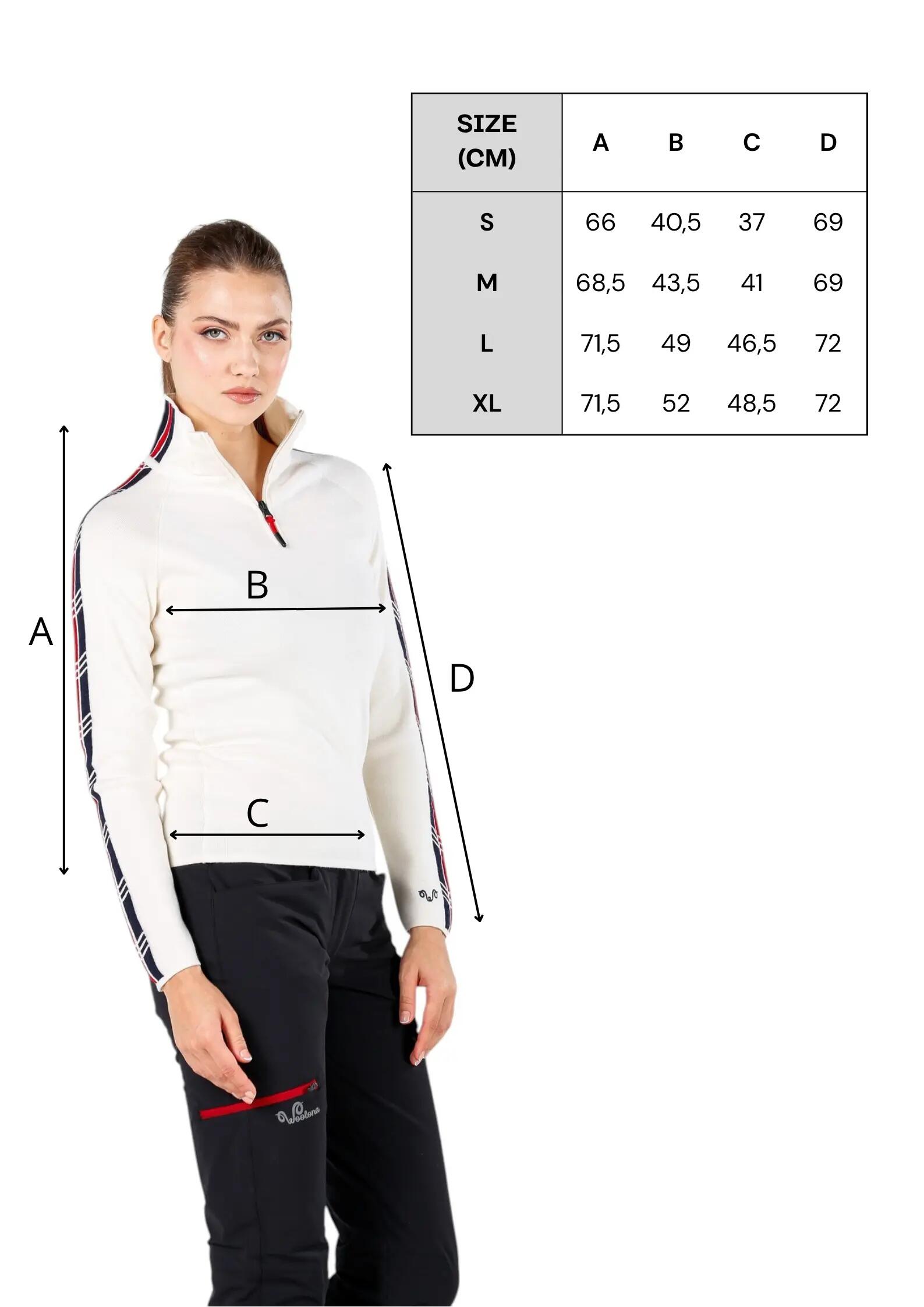 Asya - Sweter Damski ze 100% Wełny Merino S, Biały 2/7