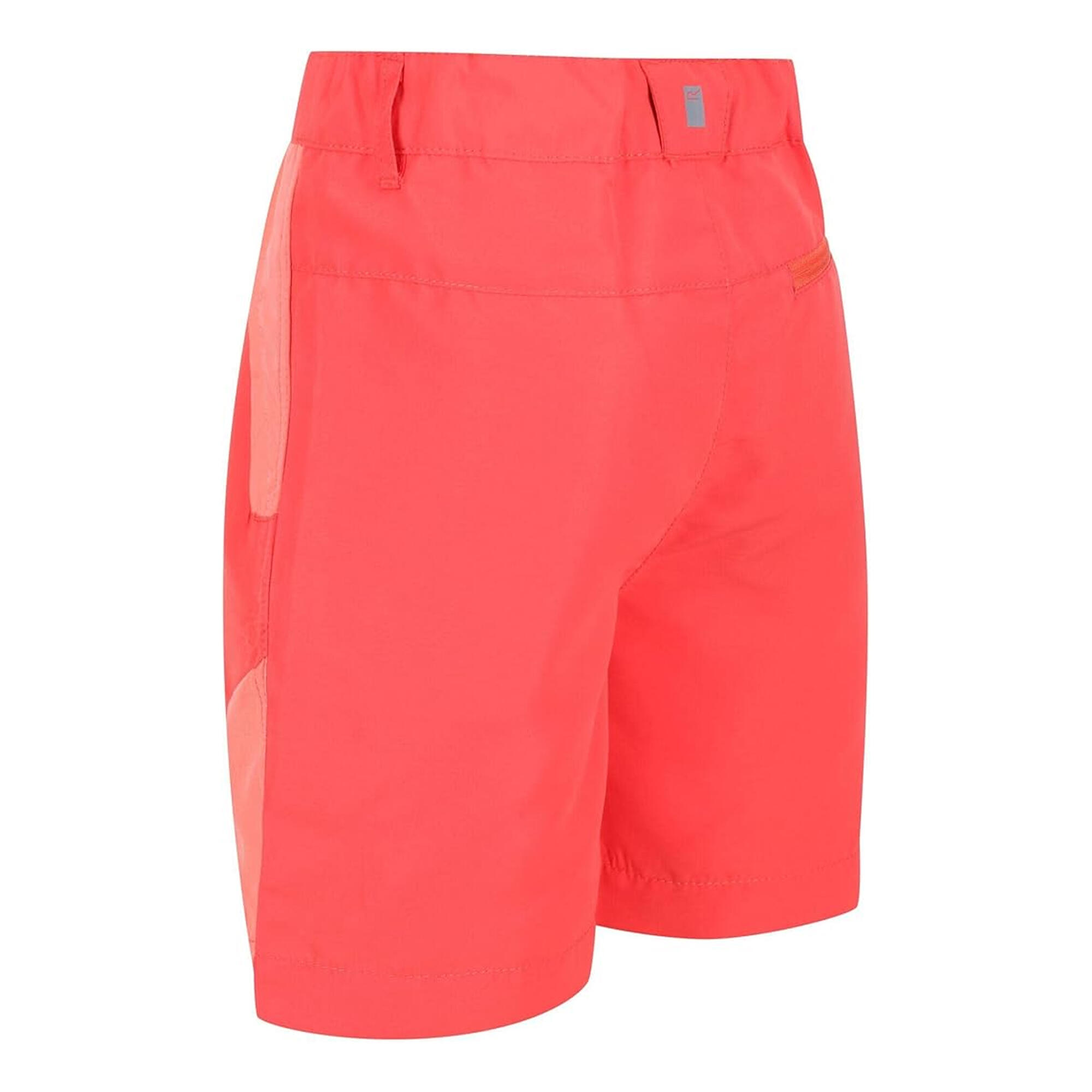 Short Motif/style Blocs De Couleurs SORCER Enfant (Corail / Fuchsia) 3/4