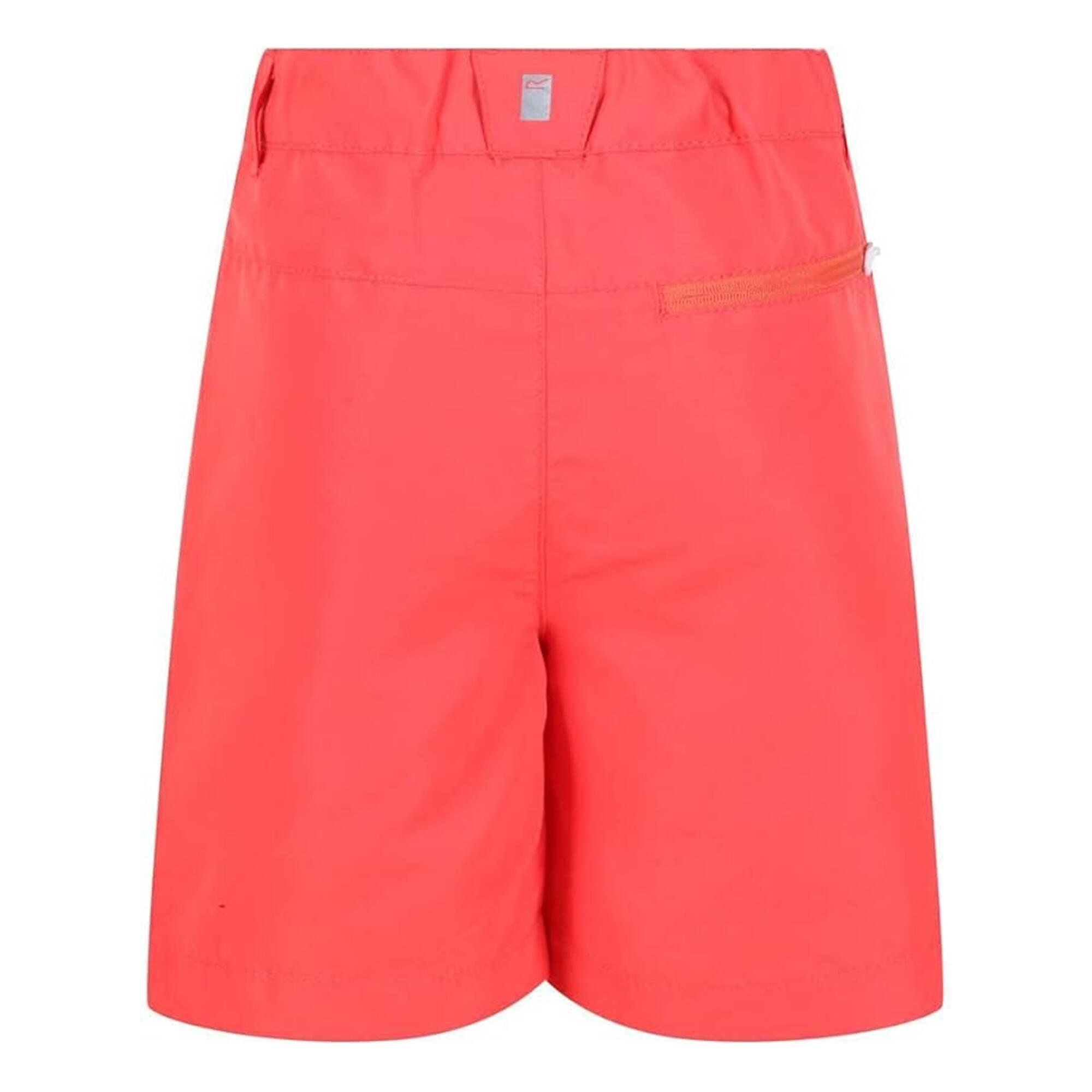 Short Motif/style Blocs De Couleurs SORCER Enfant (Corail / Fuchsia) 2/4