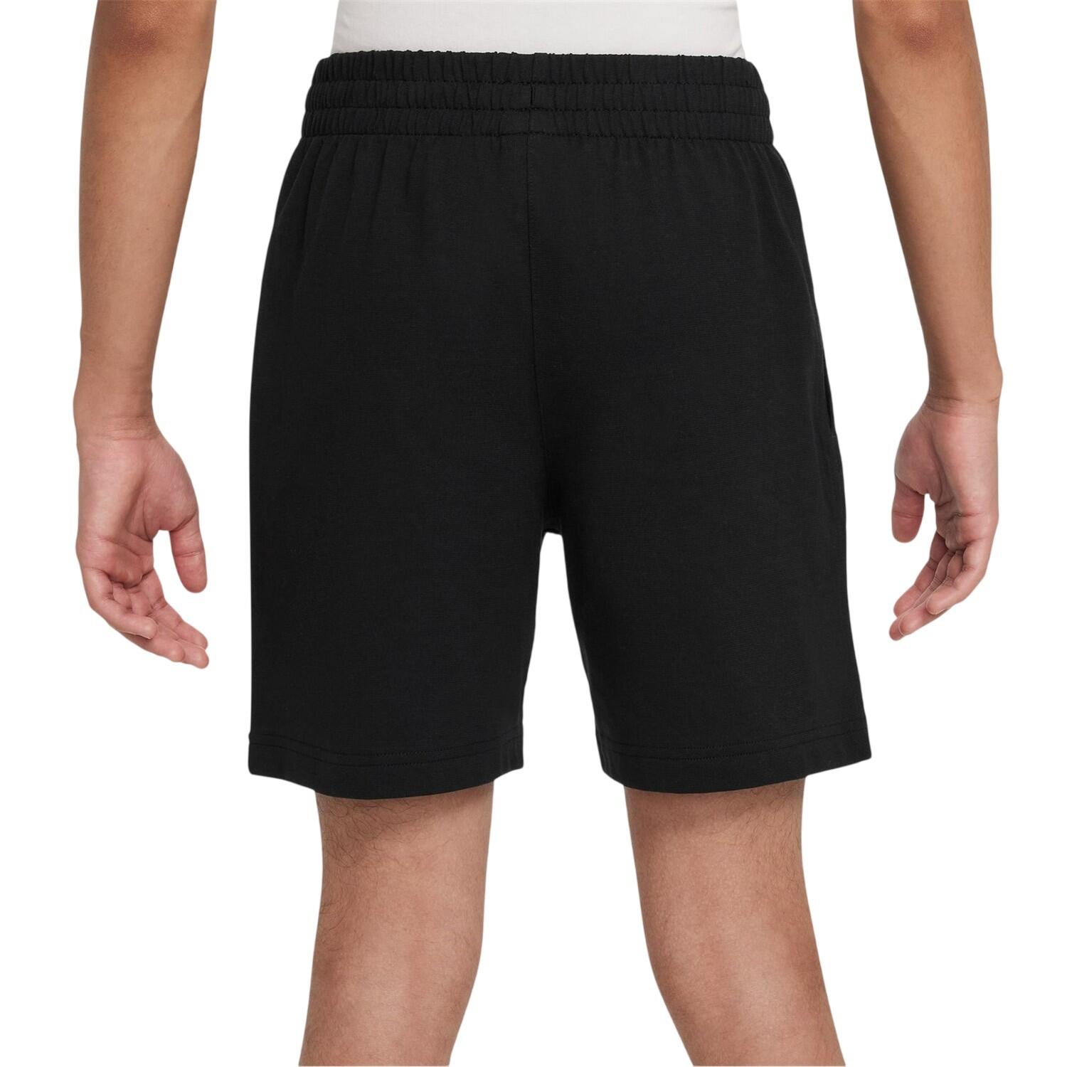 JerseyShorts für Jungen Schwarz/Weiß 3/4