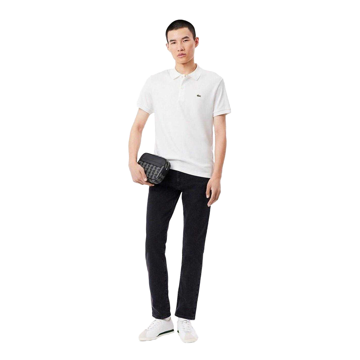 Poloshirt für , PimaBaumwolle (aus Peru), kurzärmlig Herren Weiß 4/4