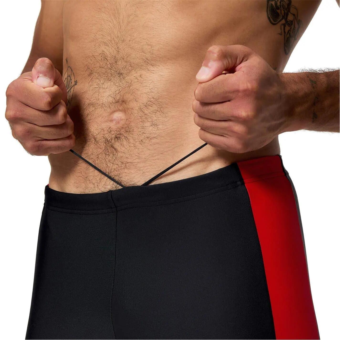 "Dive" JammerShorts für Herren Schwarz/Rot 4/5