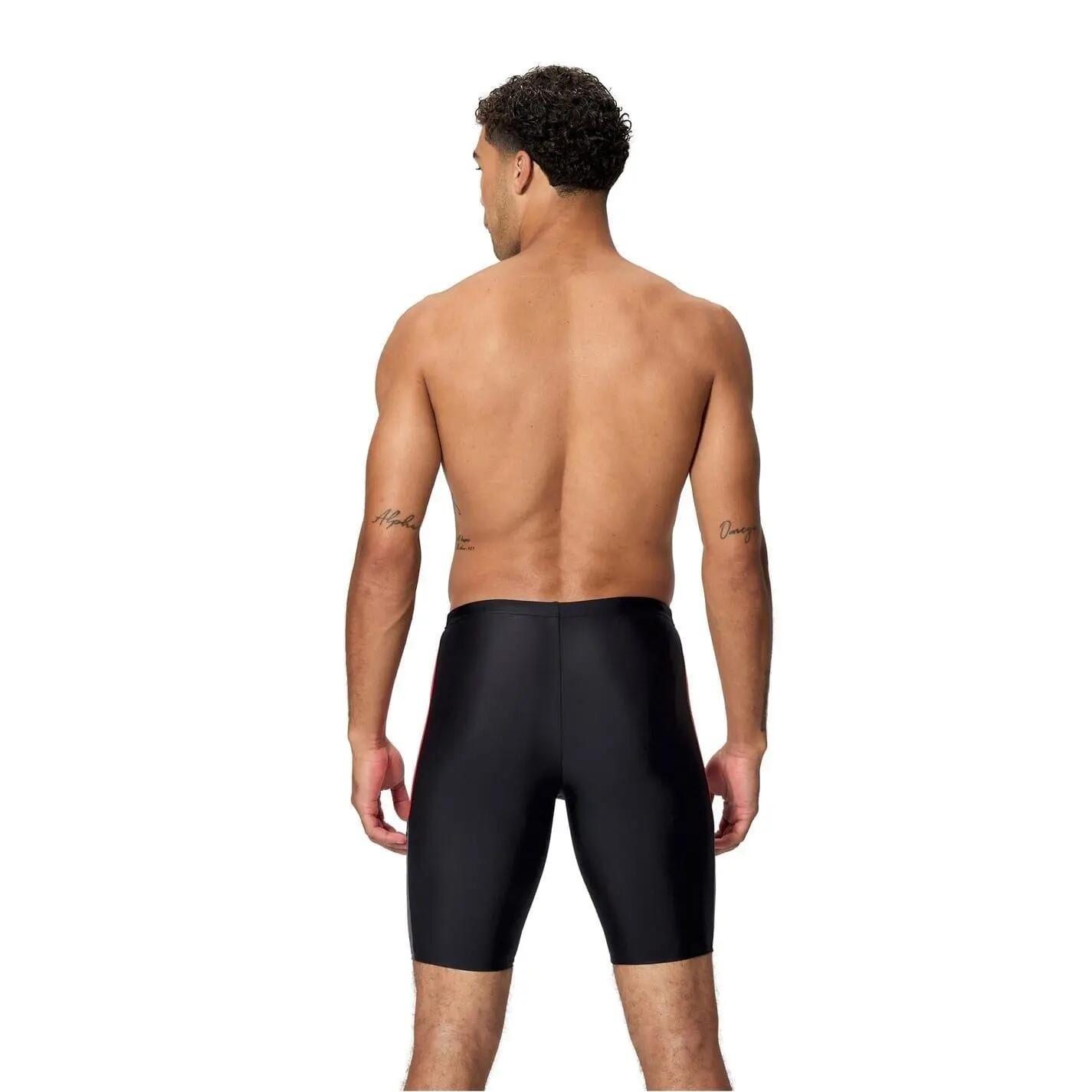 "Dive" JammerShorts für Herren Schwarz/Rot 3/5