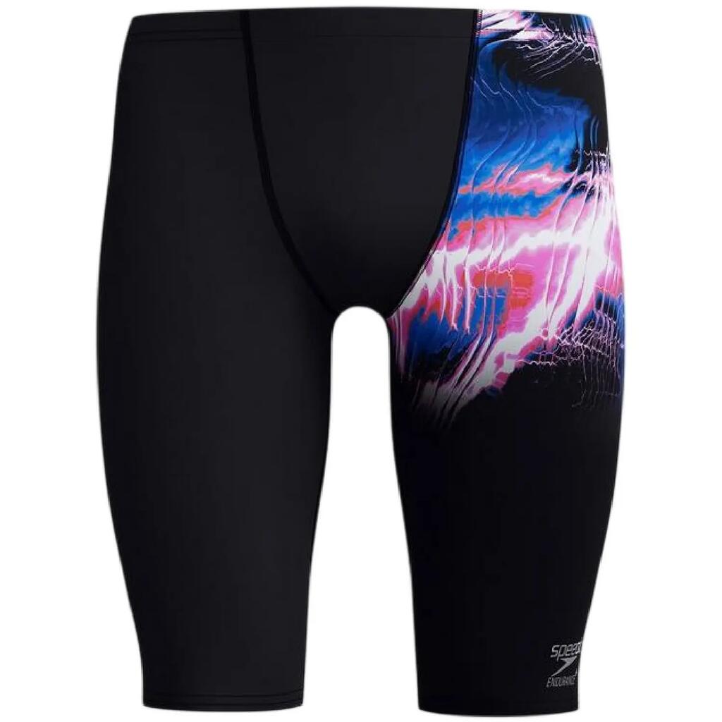 Mens Graphic Print Slim Jammer Shorts (Black)