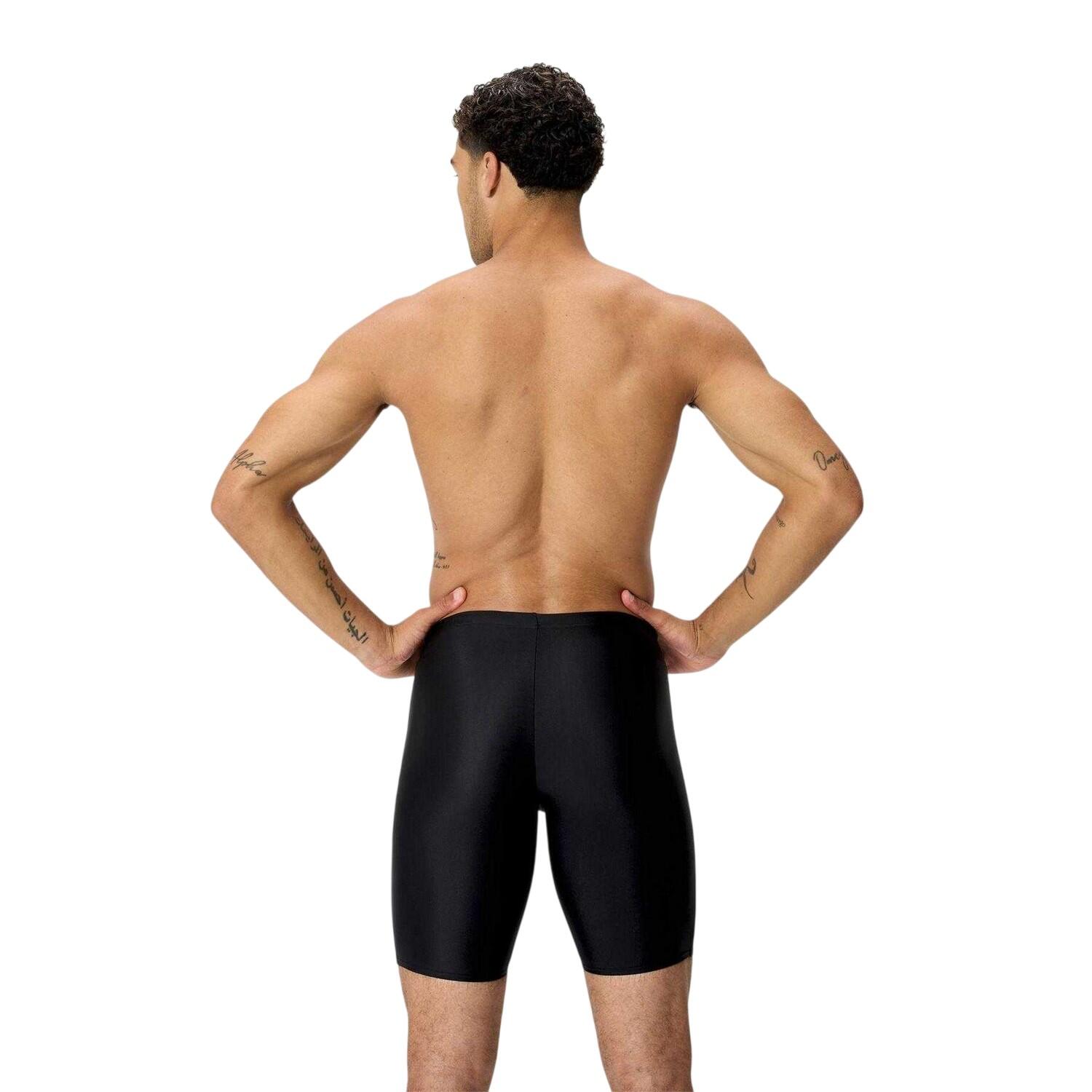 Heren Medley Logo Jammershort (Zwart, Rood) 3/7