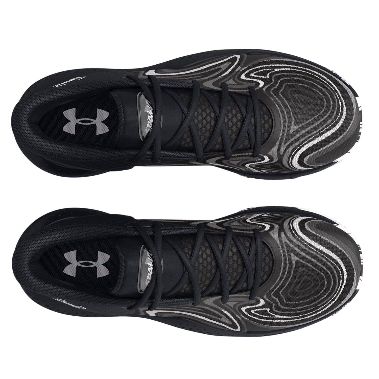 Chaussures De Basket Motif/style Imprimé Graphique UA SPAWN Homme (Noir) 3/5