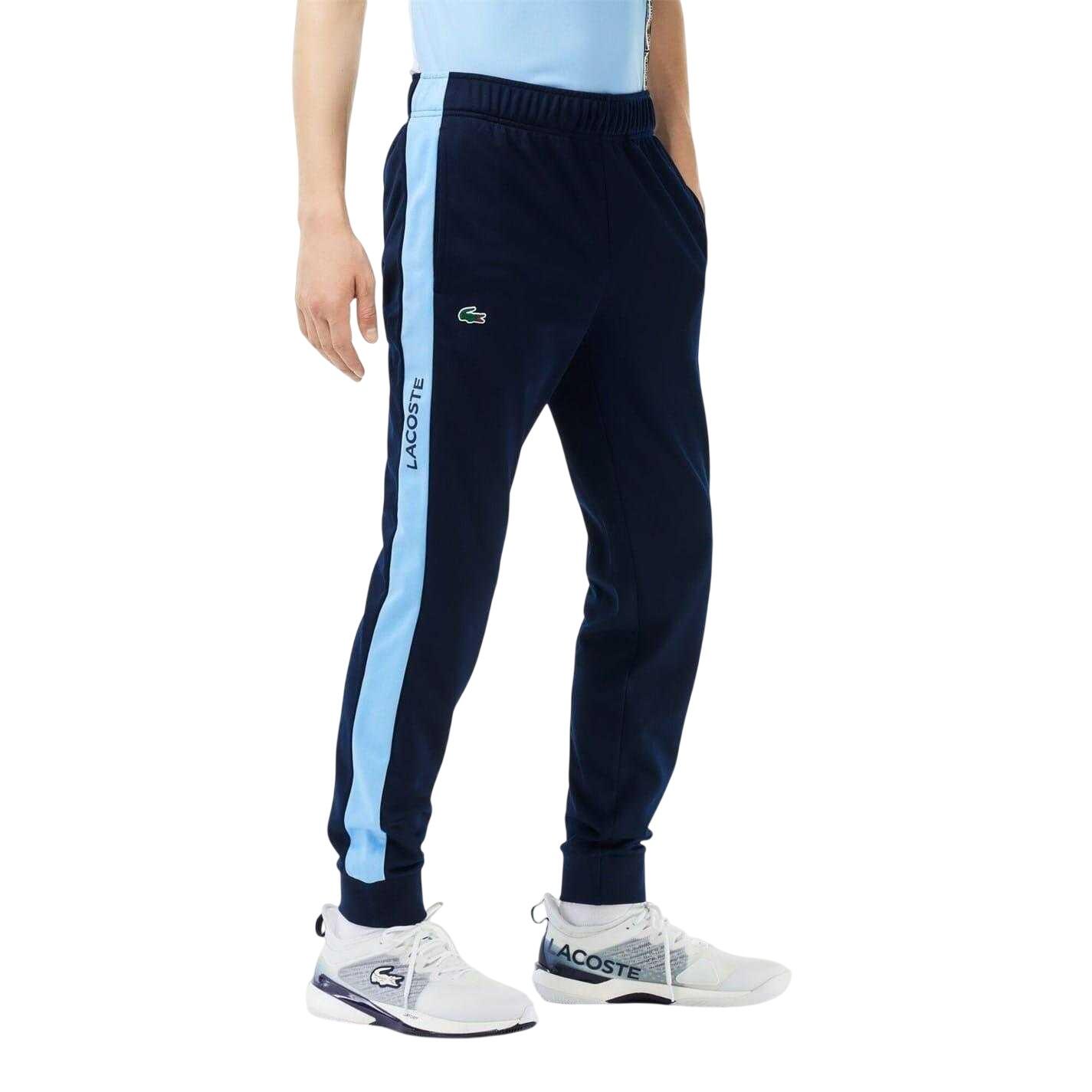 Sportieve, slanke hardloopbroek voor heren met kleurblokken (Marineblauw) 3/6