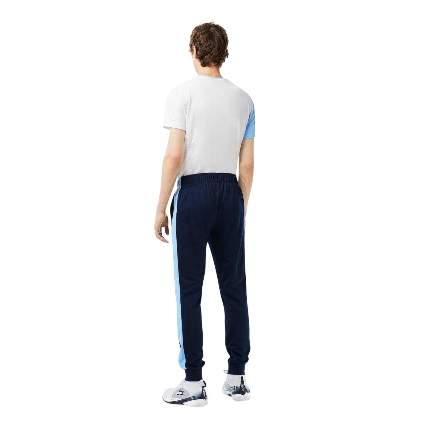 Sportieve, slanke hardloopbroek voor heren met kleurblokken (Marineblauw) 2/6