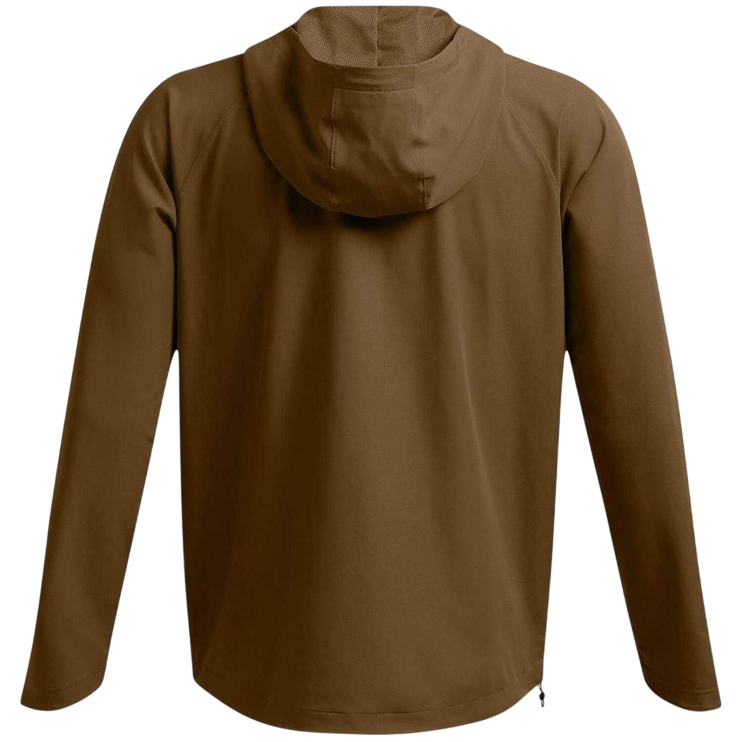 Mens Unstoppable Hooded Tracksuit Top (Brown) 3/6