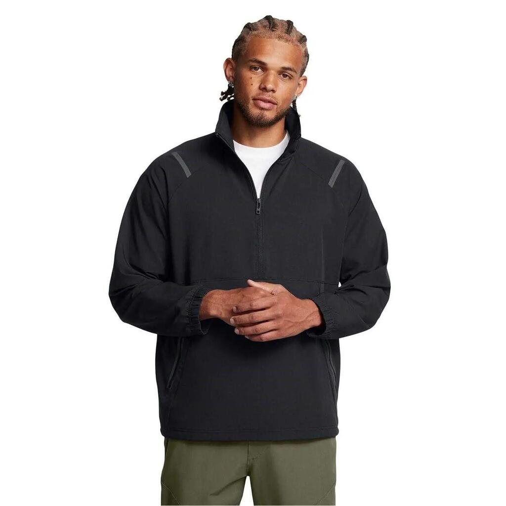 Mens Performance HighNeck Raglan Anorak (Black)