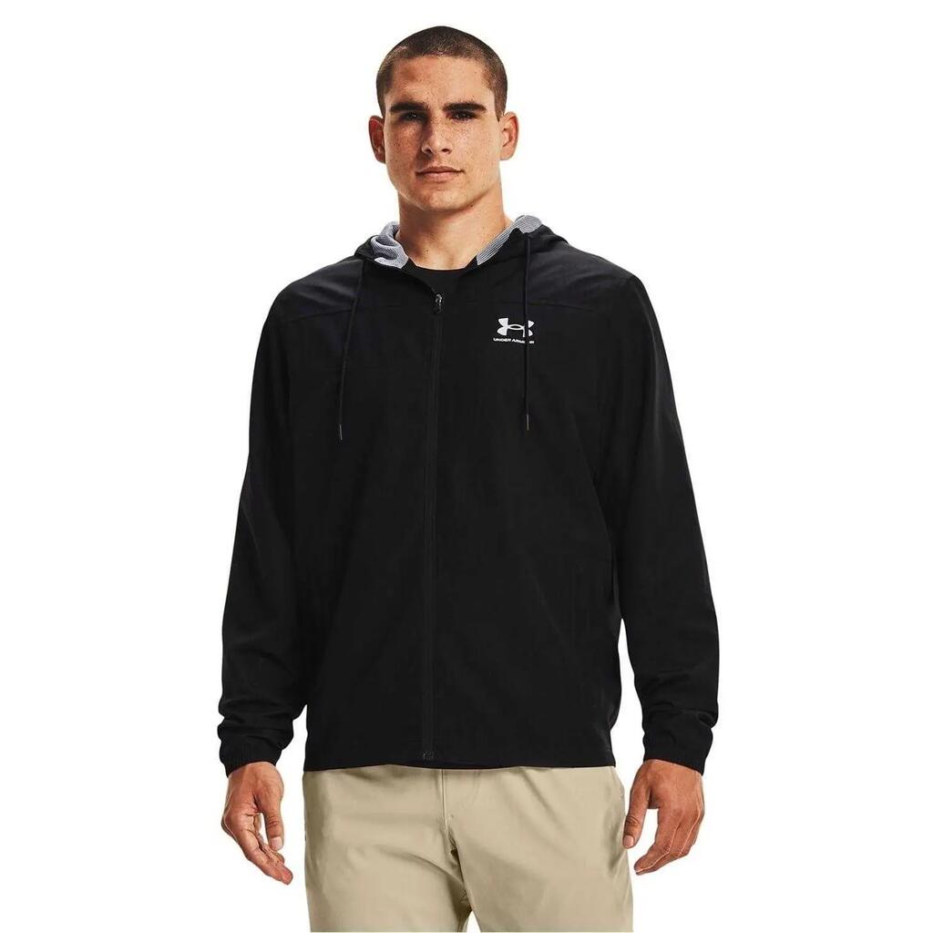 Mens Sportstyle Water Resistant LongSleeved Windbreaker (Triple Black)