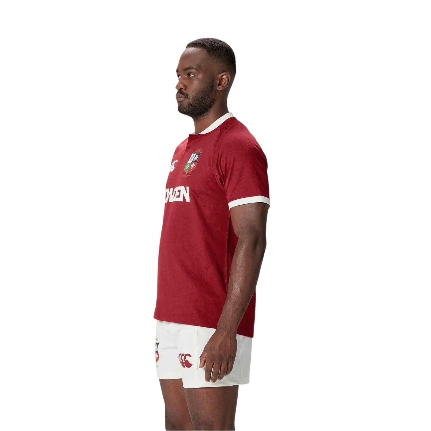 Maillot De Rugby Motif/style British & Irish Lions Homme (Rouge Écarlate) 4/5