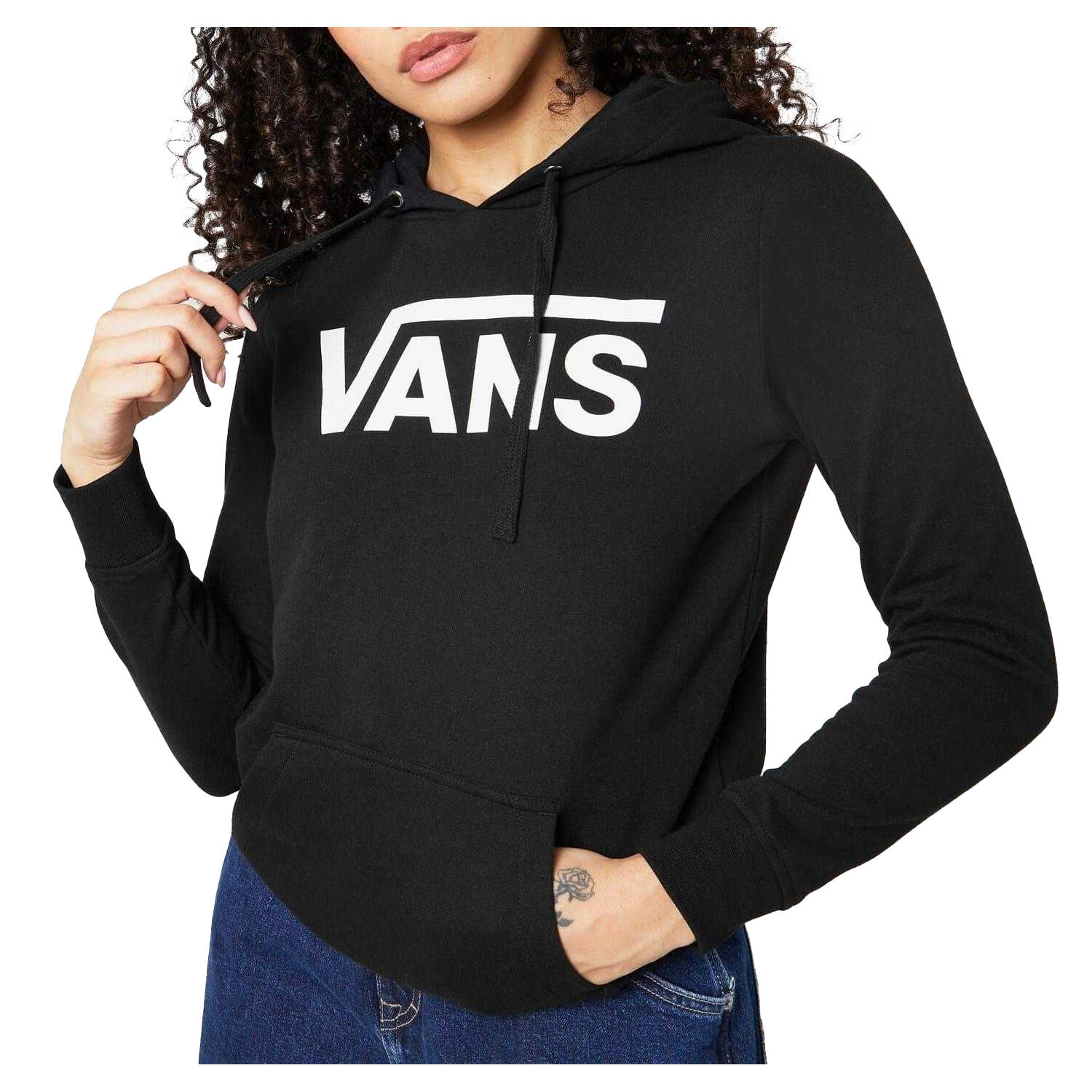Sweat À Capuche Motif/style Logo Femme (Noir) 3/4
