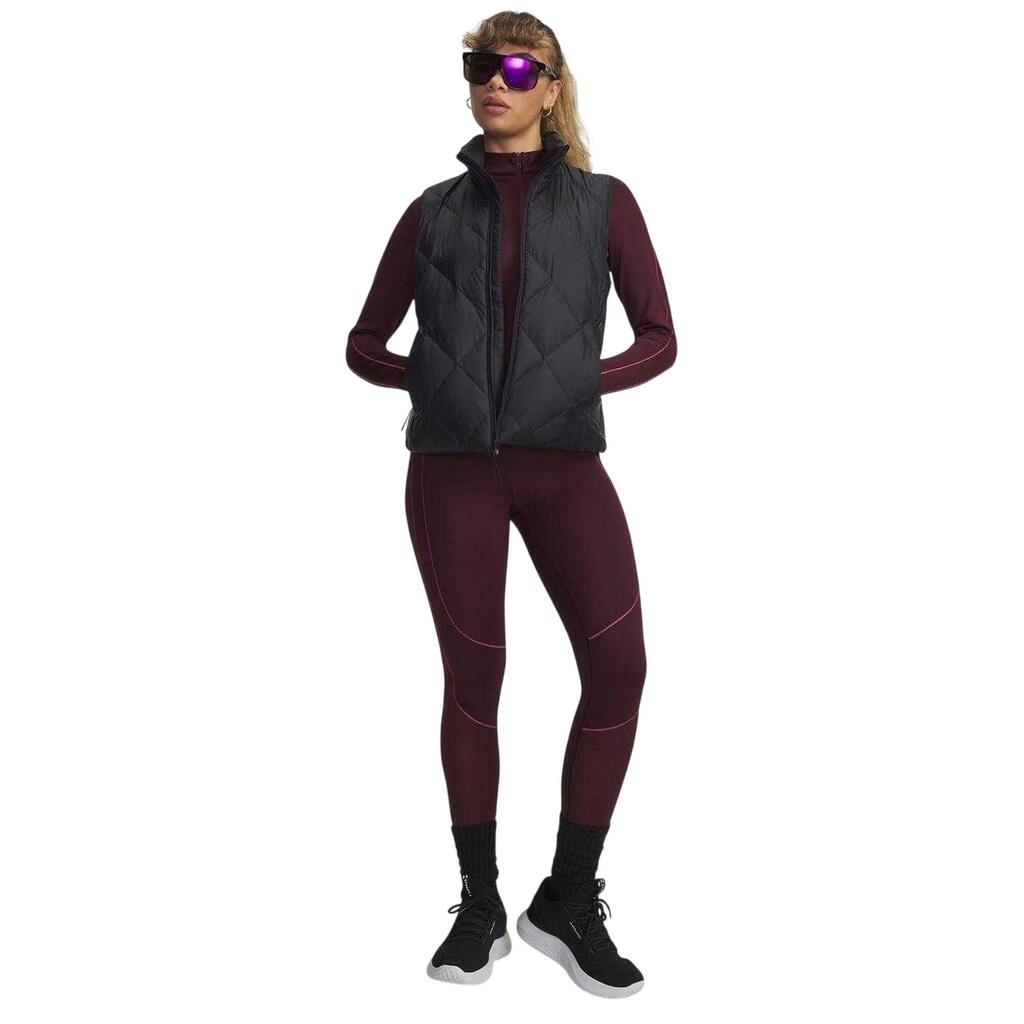Womens/Ladies Textured Leggings (Dark Maroon)