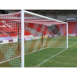 11-a-side voetbaldoel 4mm gestreept net - Wit/Rood - Voor doel 7,32 x 2,44 x 2 x