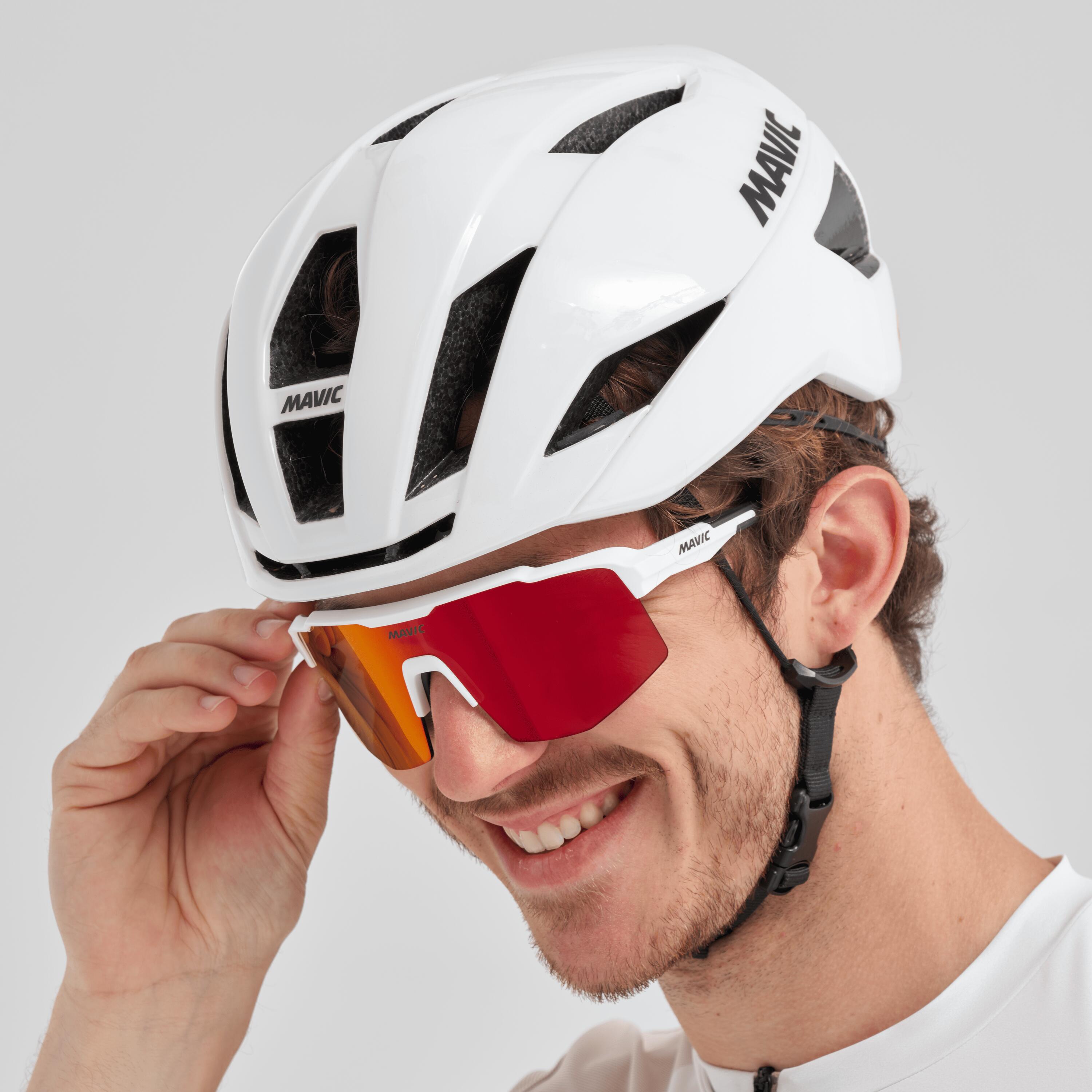 Occhiali Mavic Shield Bianco/Rosso 4/5