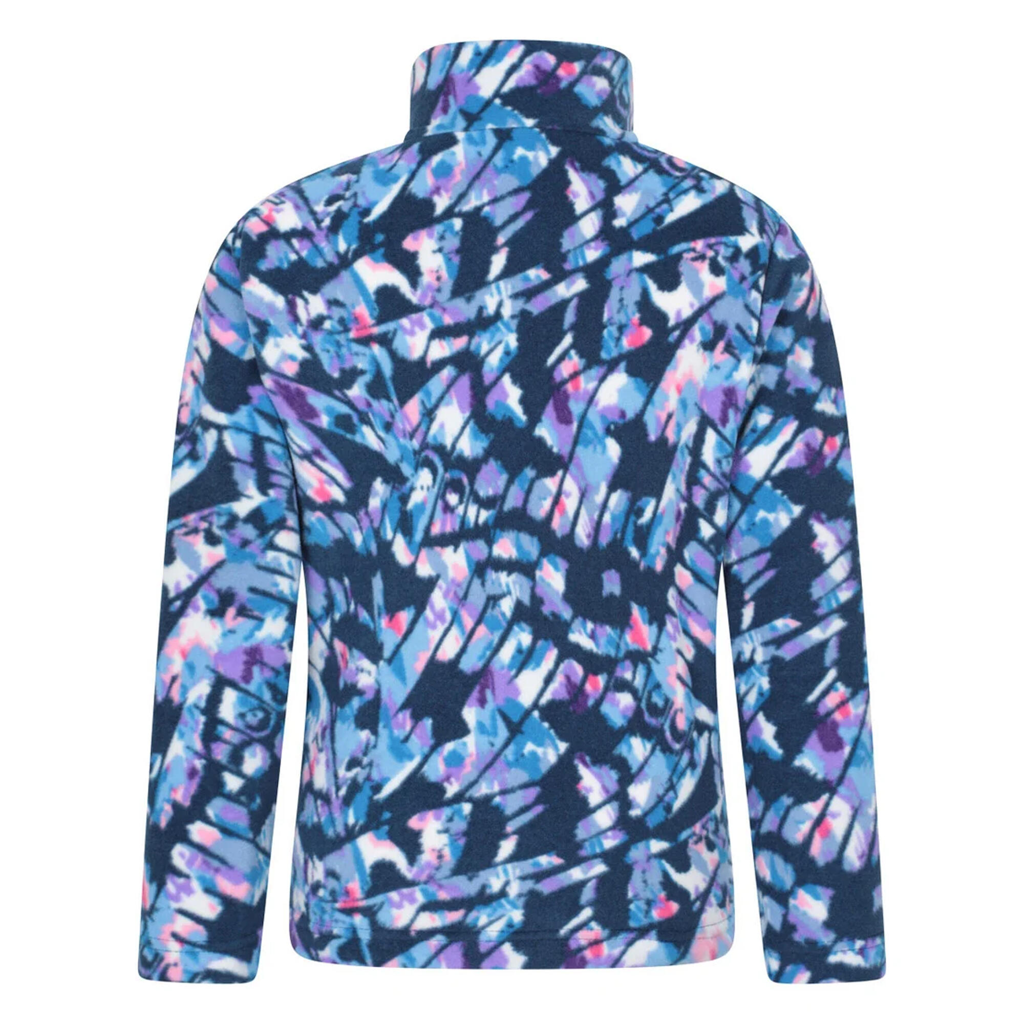 Childrens/Kids Endeavour Abstract Half Zip Fleece Top (Pale Blue) 2/4