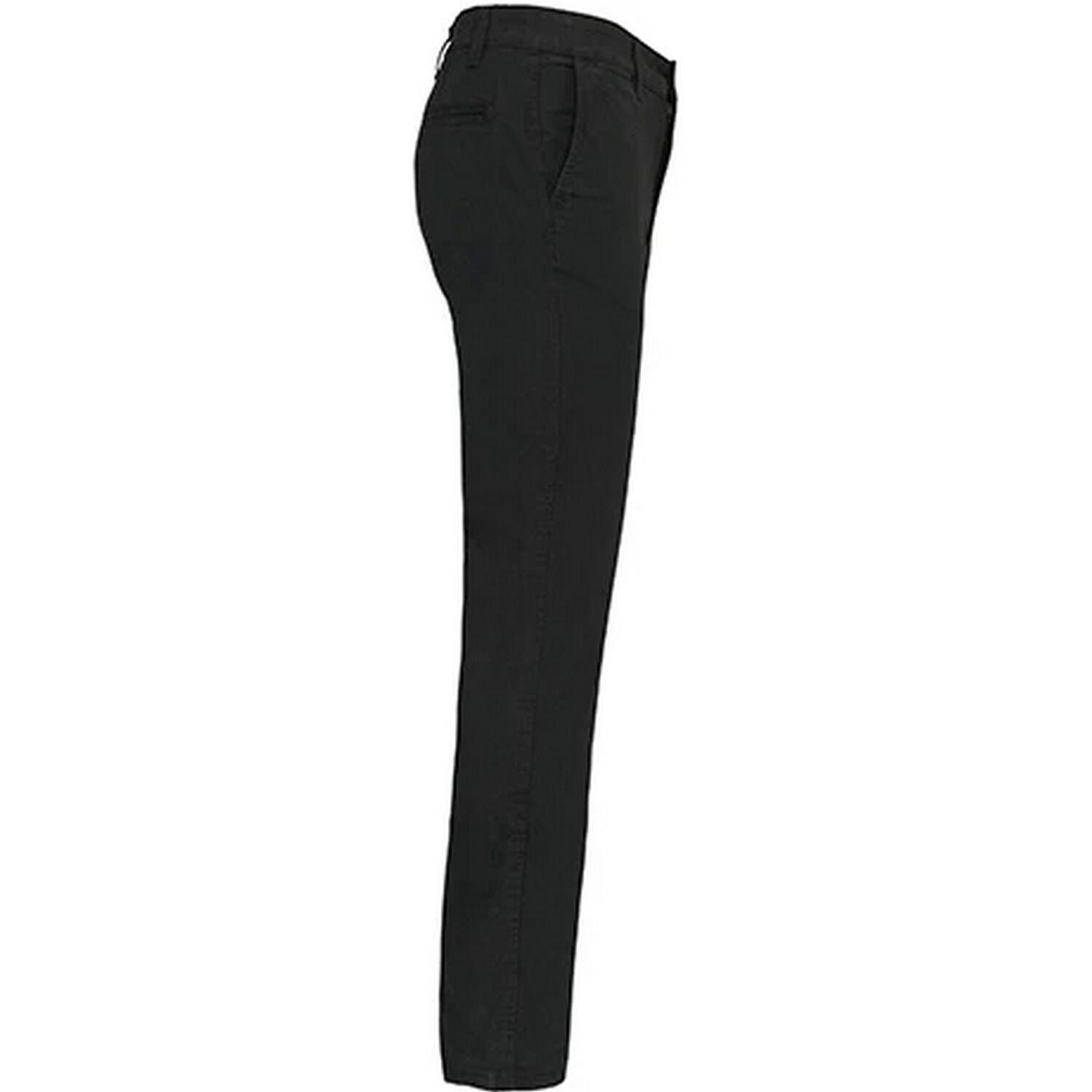 Chino Hose Herren Schwarz 3/3
