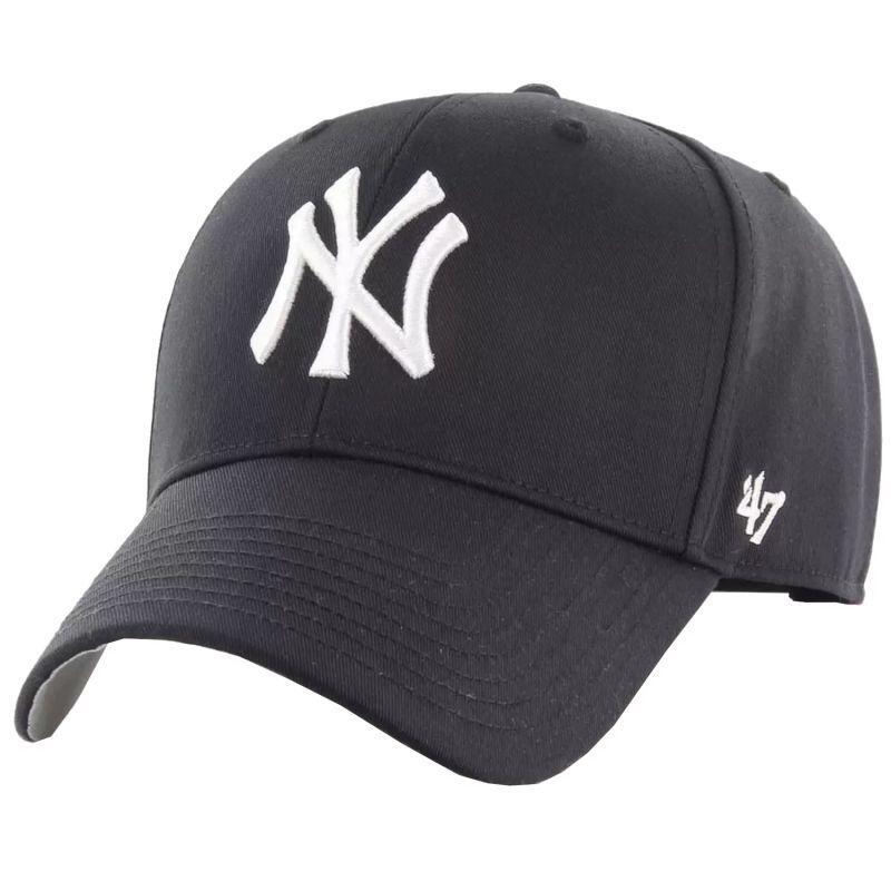 Gorra MLB Diseño New York Yankees Negro, Blanco 3/4