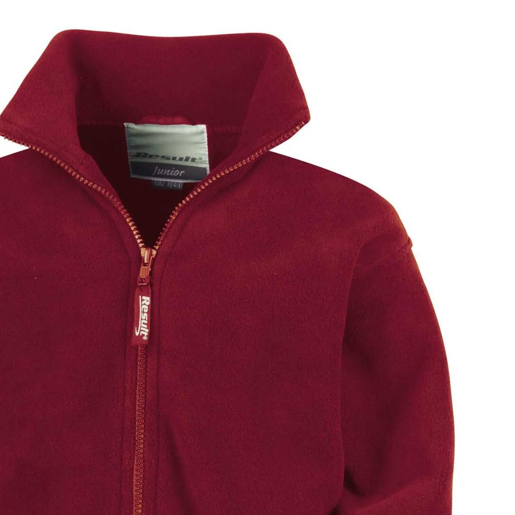 Fleecejacke für Kinder Burgunderrot 2/3
