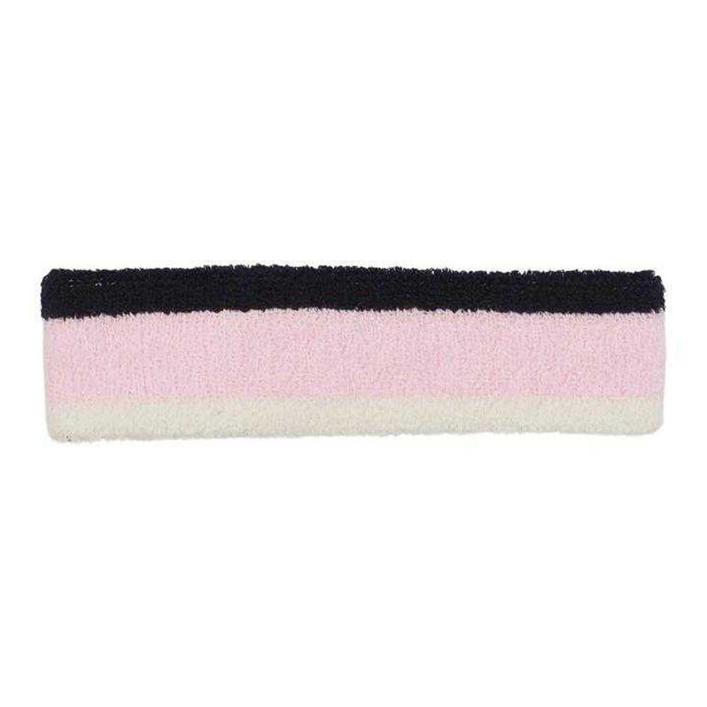 Stirnband, Frottee Damen und Herren Weiß/Schwarz/Pink 2/2
