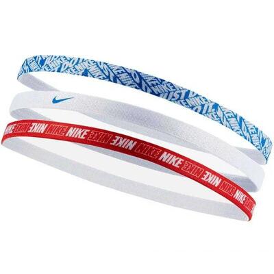 Fascia Per Capelli Stampato Misura Confezione 3 Nike Blu Bianco Rosso