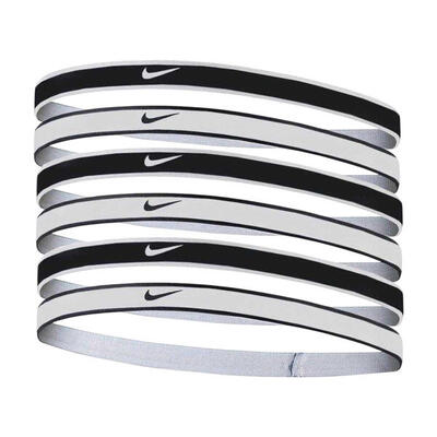 Fascia Per Capelli Sportiva Bordato Misura Confezione 6 Nike Bianco Nero