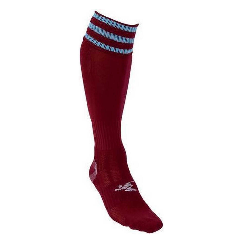 Chaussettes De Football PRO Adulte (Bordeaux / Bleu Ciel) 2/2