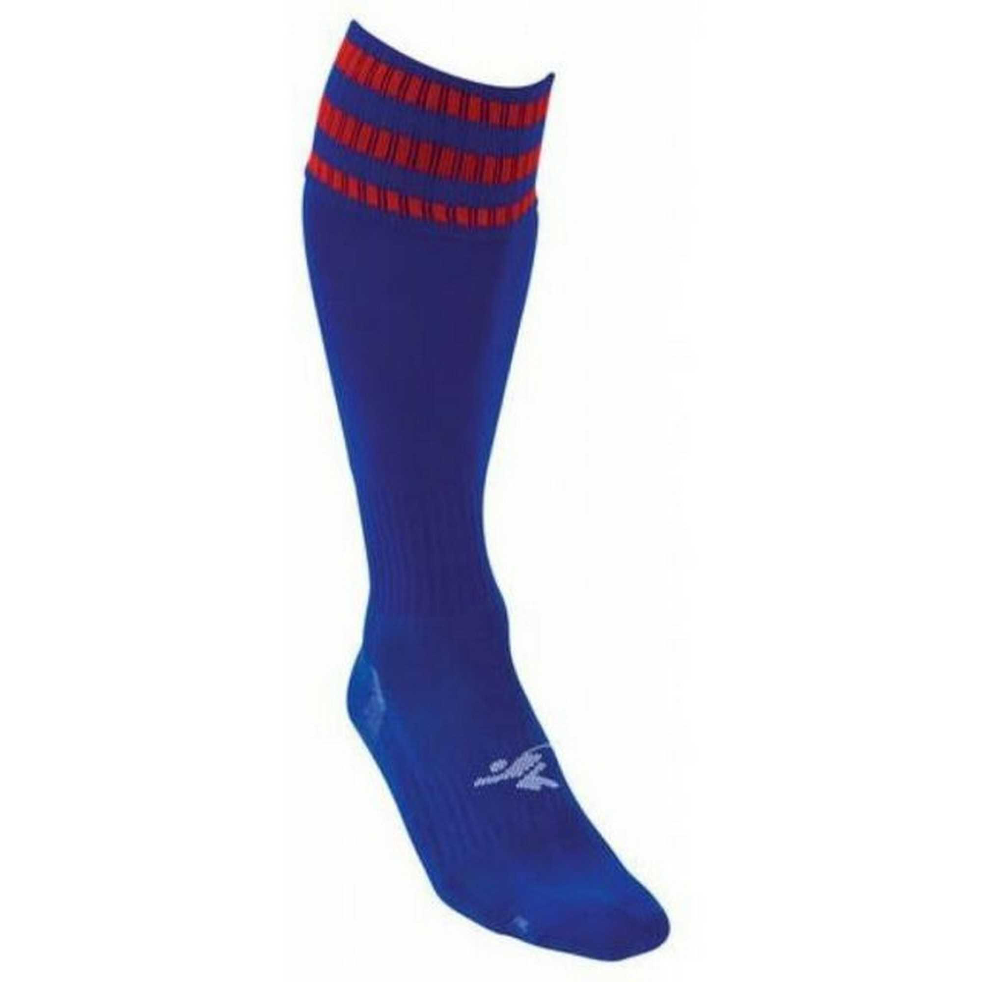 Chaussettes De Foot PRO Enfant (Bleu Roi / Rouge) 2/2