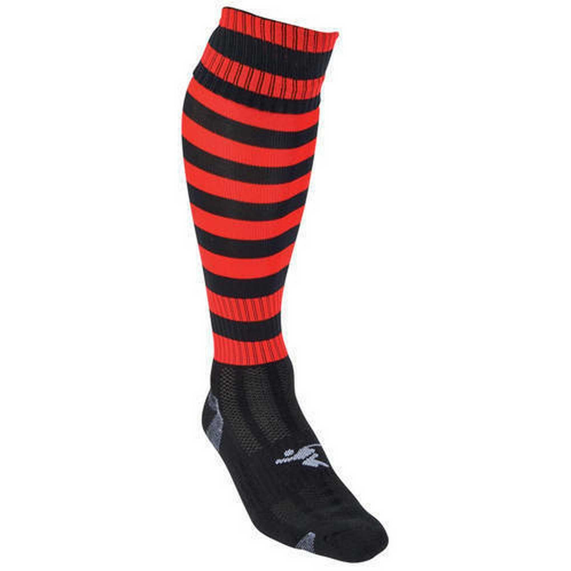 Calzini Da Calcio Ad Anello Bambini Precision Pro Nero/Rosso 2/2