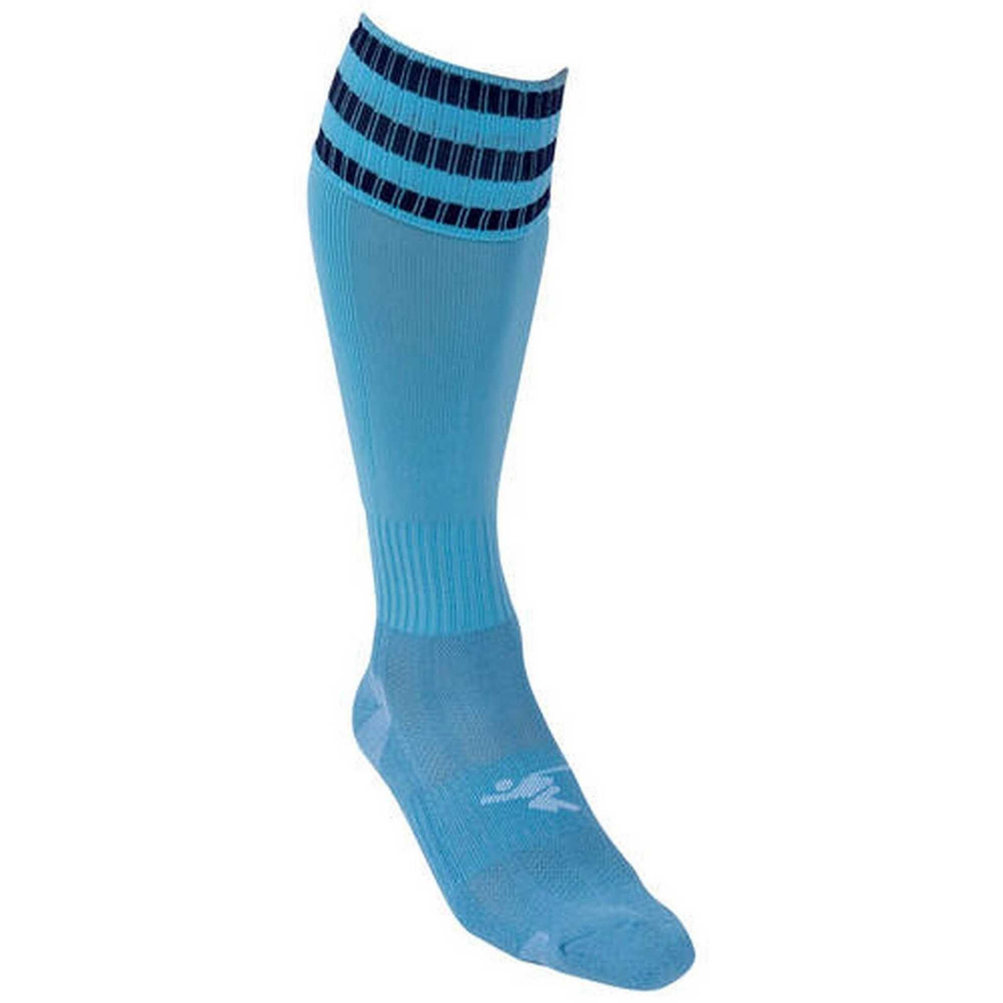 Chaussettes De Foot PRO Enfant (Bleu Ciel / Bleu Marine) 2/2