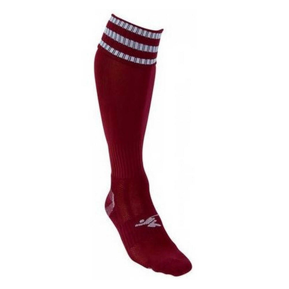 Chaussettes De Football PRO Adulte (Bordeaux / Blanc) 2/2