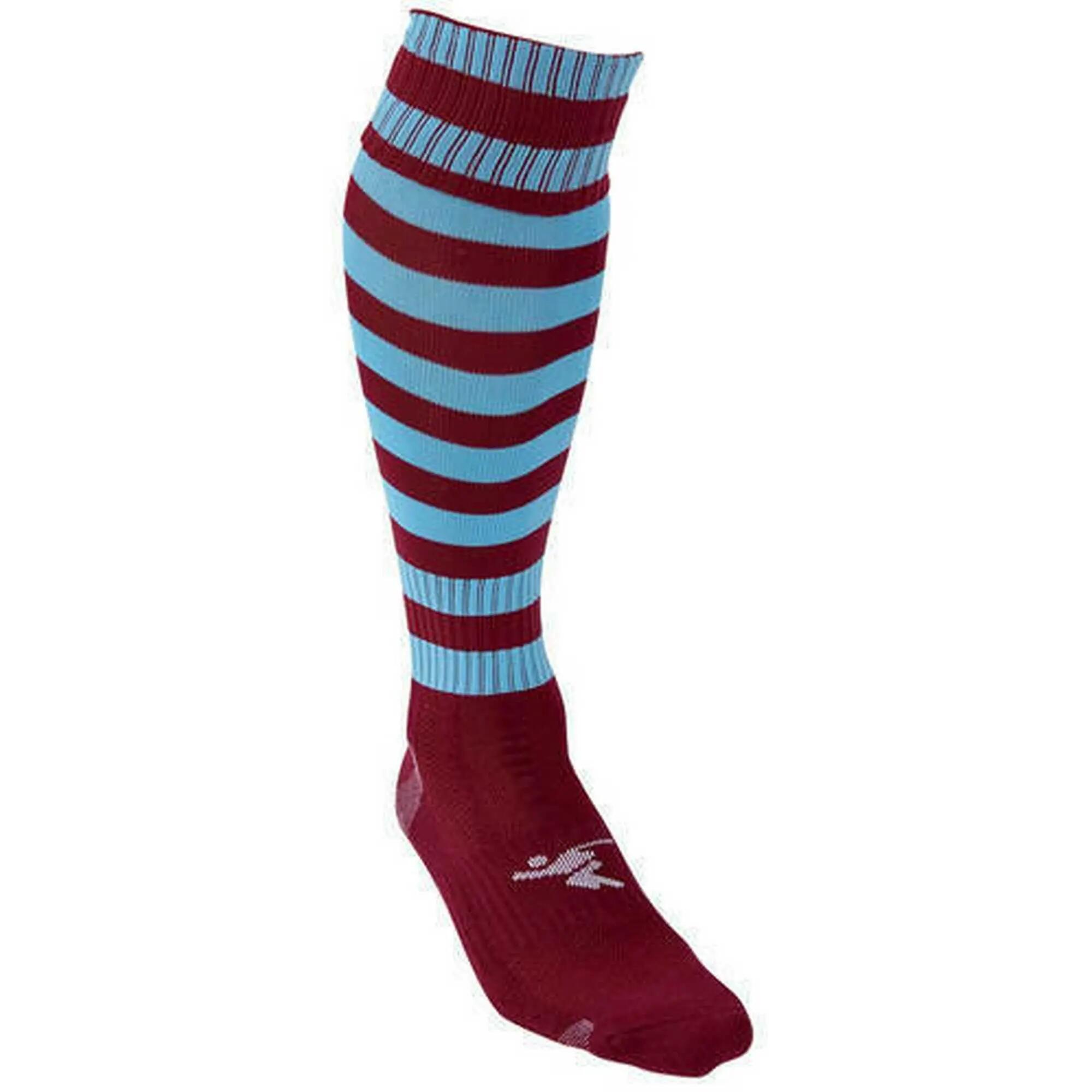 Calzini Da Calcio Ad Anello Bambini Precision Pro Marrone Azzurro 2/2