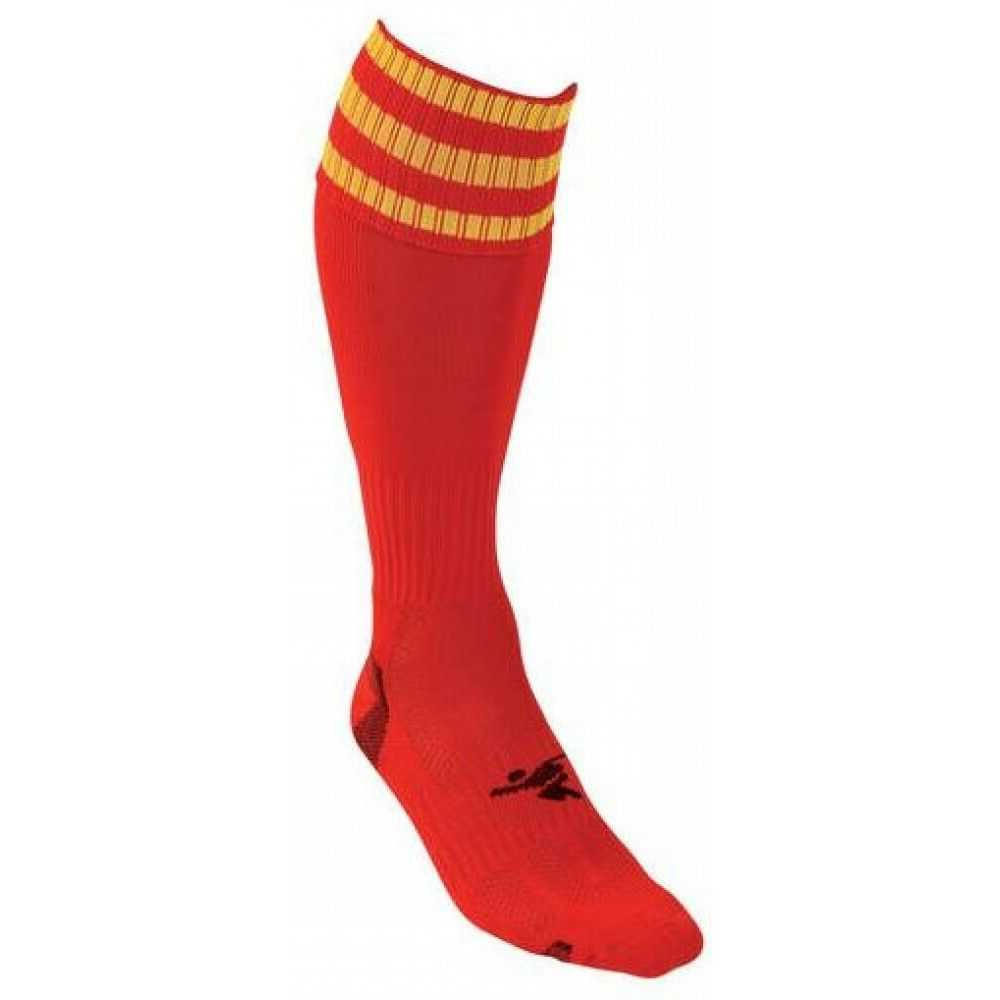 Chaussettes De Football PRO Adulte (Rouge / Jaune) 2/2
