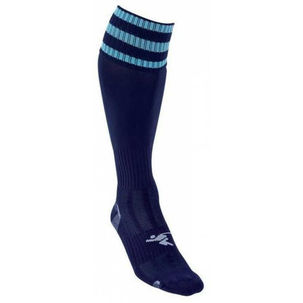 Chaussettes De Football PRO Adulte (Bleu Marine / Bleu Ciel) 2/2