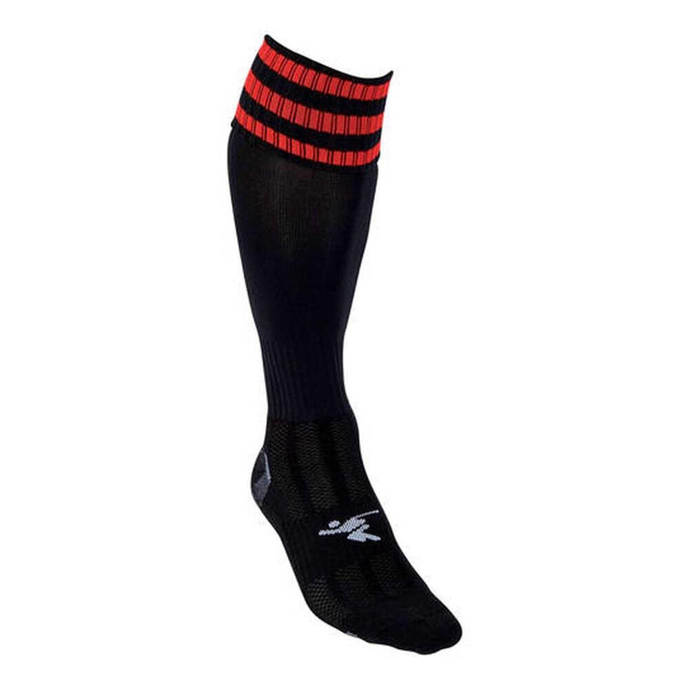Chaussettes De Football PRO Adulte (Noir / Rouge) 2/2