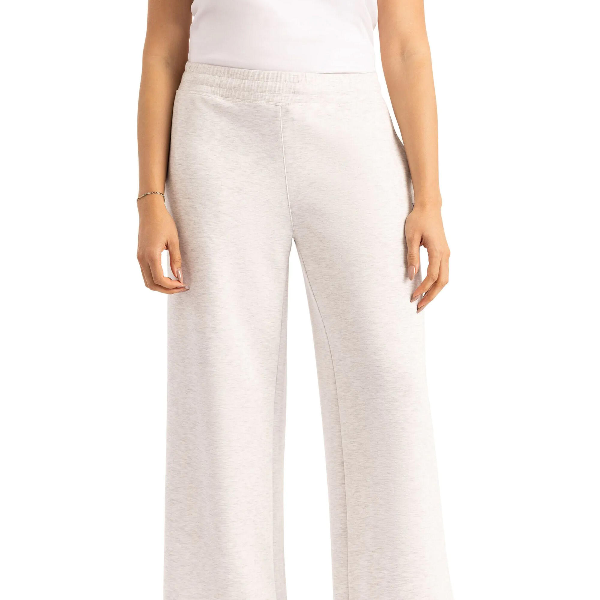 Pantalon De Jogging Uni À Taille Élastiquée SOLLAS Femme (Gris Chiné) 4/5