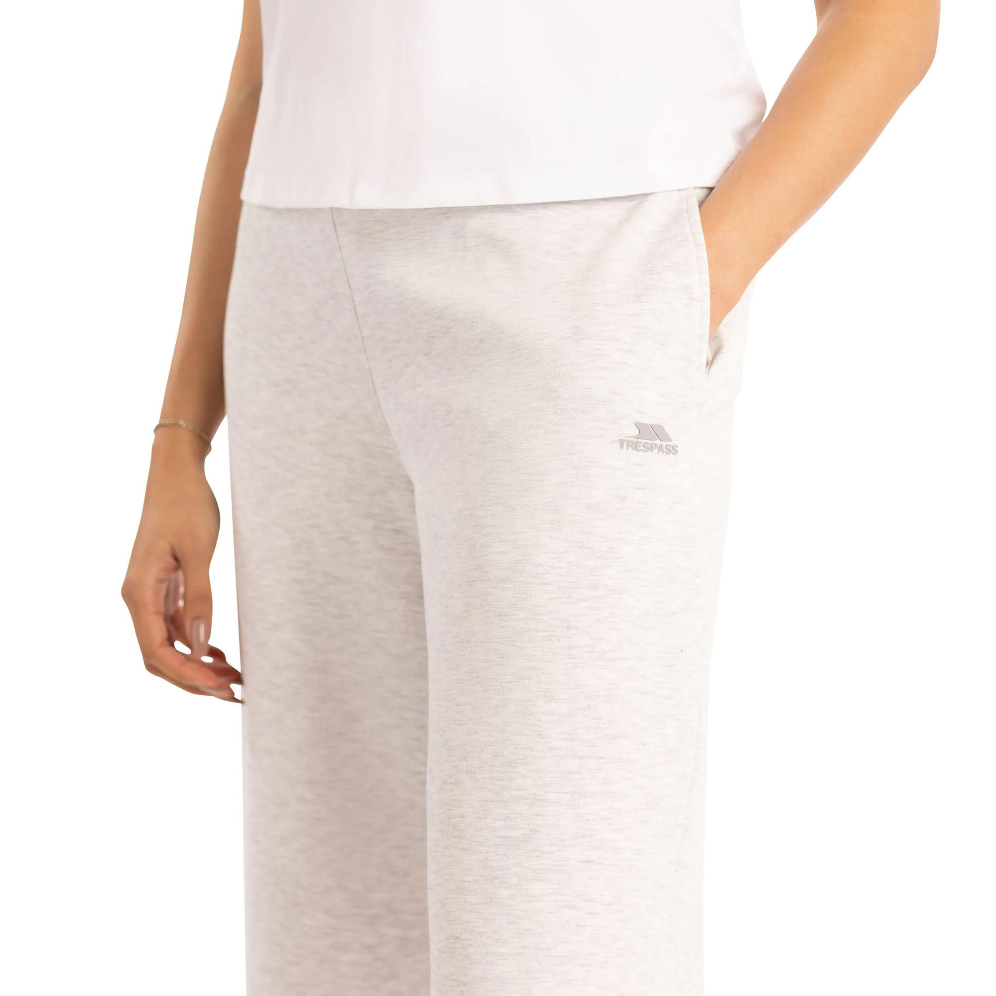 Pantalon De Jogging Uni À Taille Élastiquée SOLLAS Femme (Gris Chiné) 3/5
