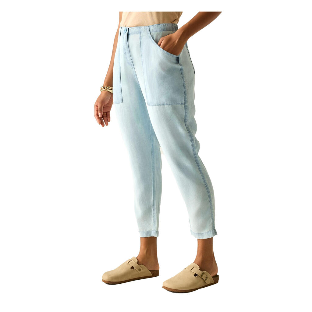 Womens/Ladies Shorebella Capri Trousers (Chambray)