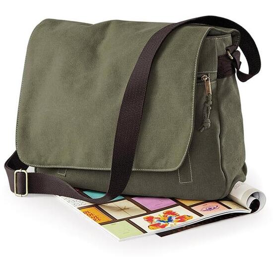 Sacoche Vintage 14 Litres (Vert Militaire Vintage) Taille unique