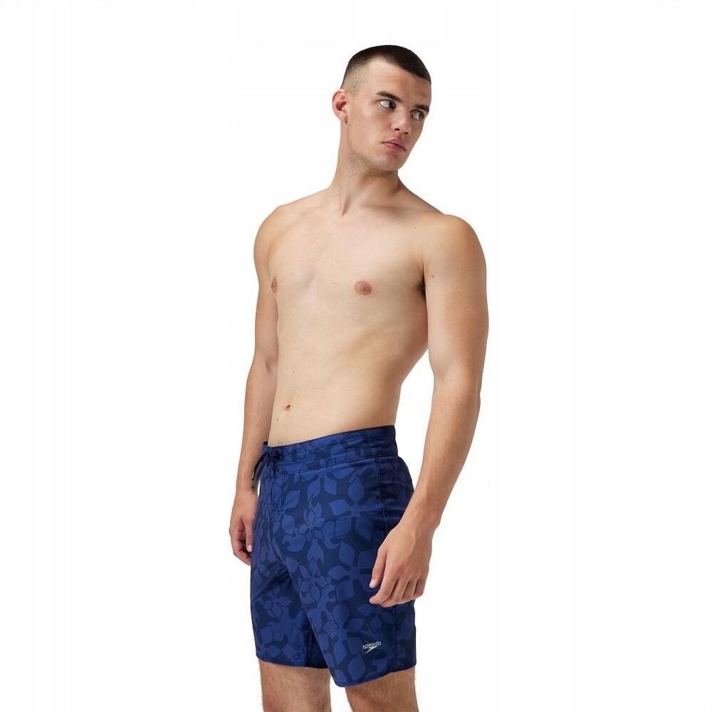 Mens Print Board Shorts (Navy)