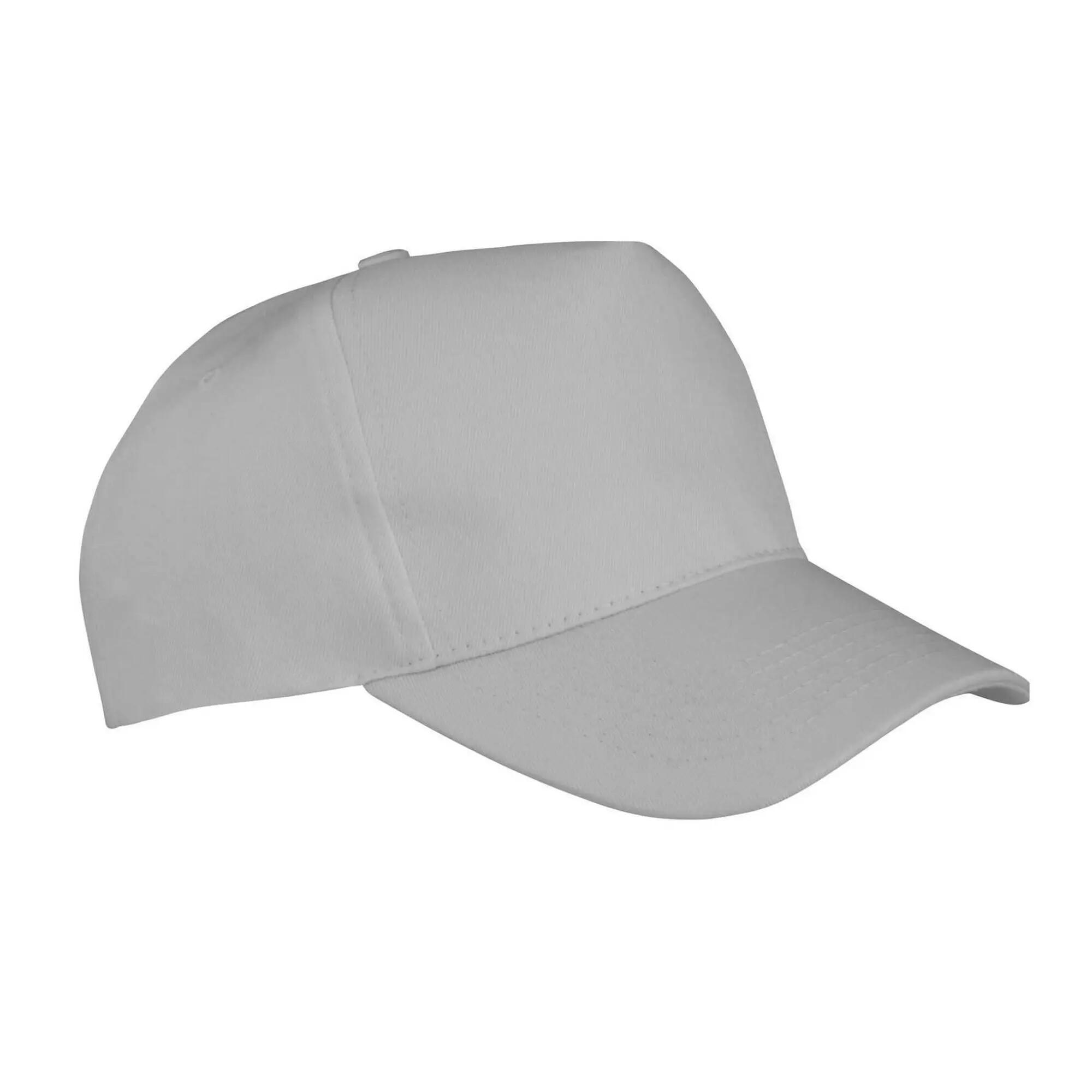 Boston 5 Panel Polycotton Baseball Cap ( Grey) 2/2