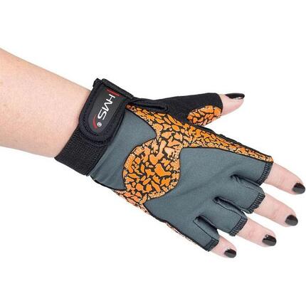 Handschuhe für Damen, Fitnessstudio, Leder Damen und Herren Grau/Pink