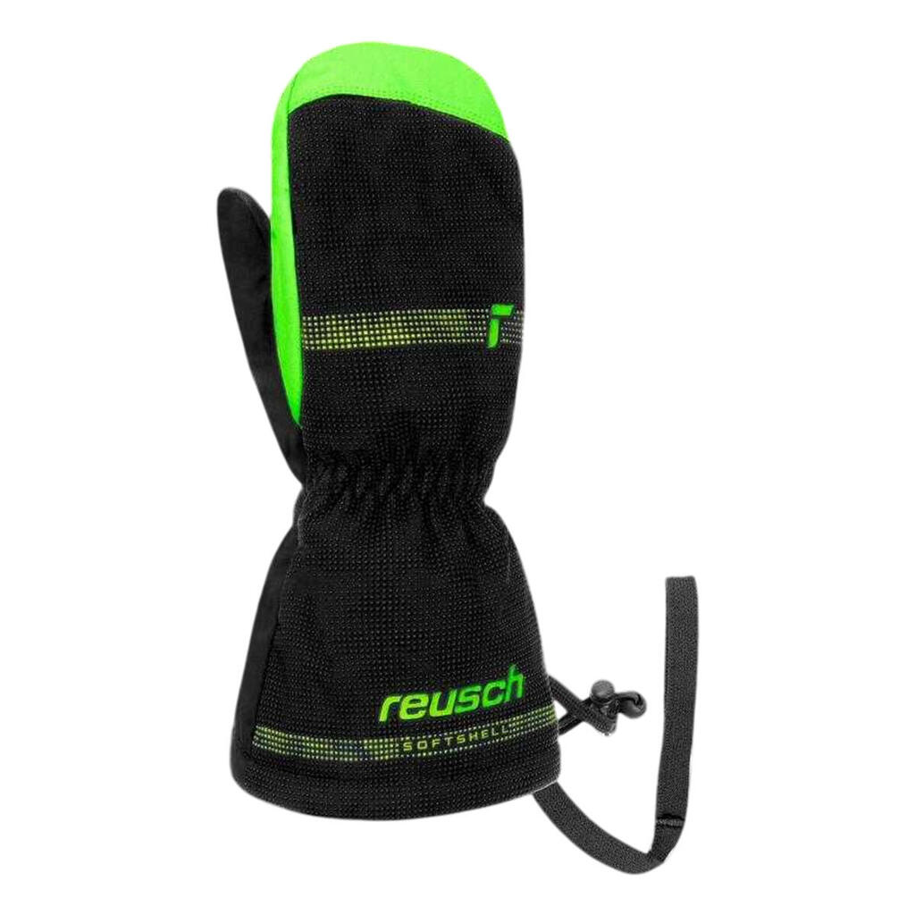 Childrens/Kids Waterproof RTEX XT Membrane Ski Mittens (Black/Green)