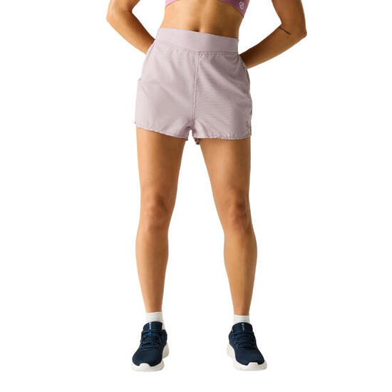 Short Uni À Taille Élastiquée OFF TRAIL Femme (Mauve / Rose Pâle)