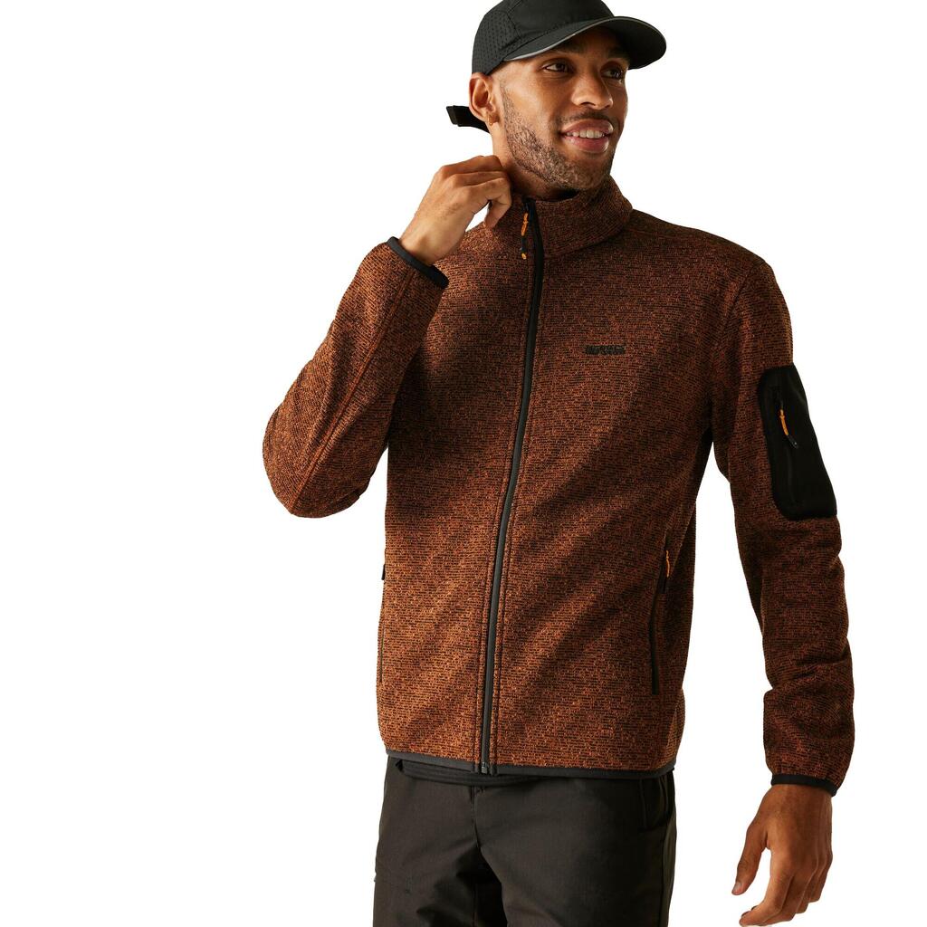 Mens Newhill Marl Full Zip Fleece Jacket (Nut Brown)