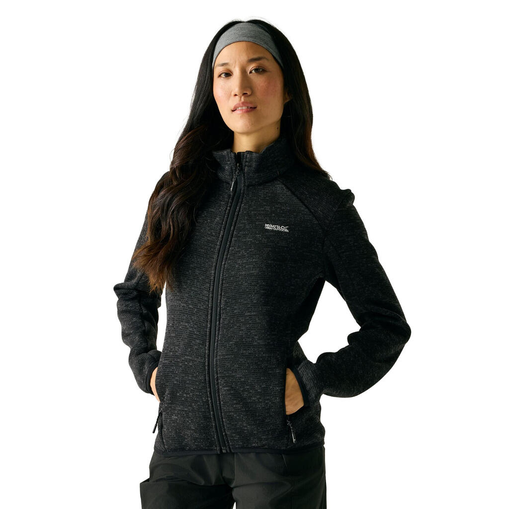 Womens/Ladies Newhill Full Zip Fleece Jacket (Black)