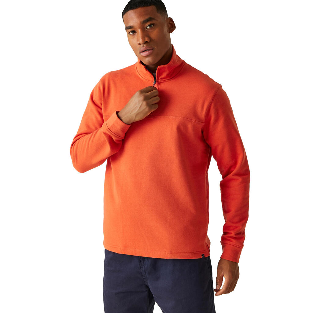 Mens Agilno Half Zip Fleece Top (Rusty Orange)