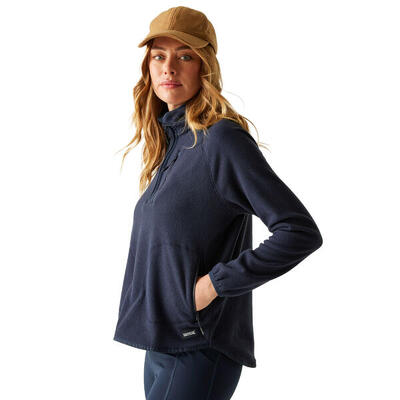 Dames frankie quarter zip fleece top (lichte vanille)
