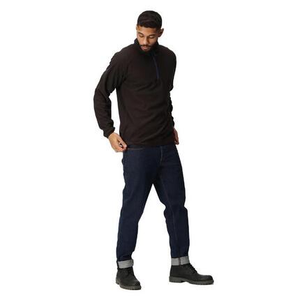 Heren Navigate Half Zip Fleece (Zwart/Oranje Pop)
